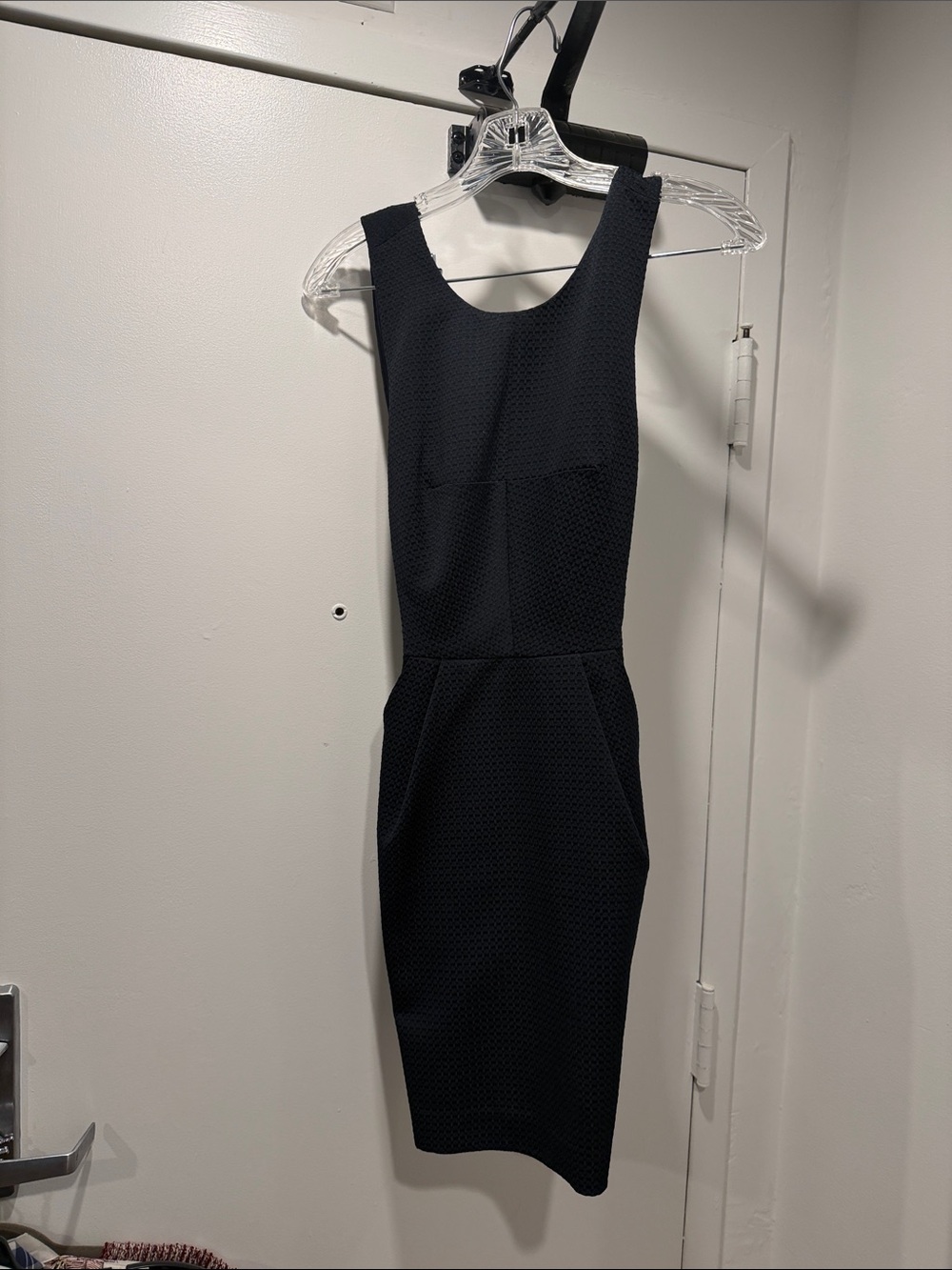 Classic Sleeveless Cross Back Dress in navy
